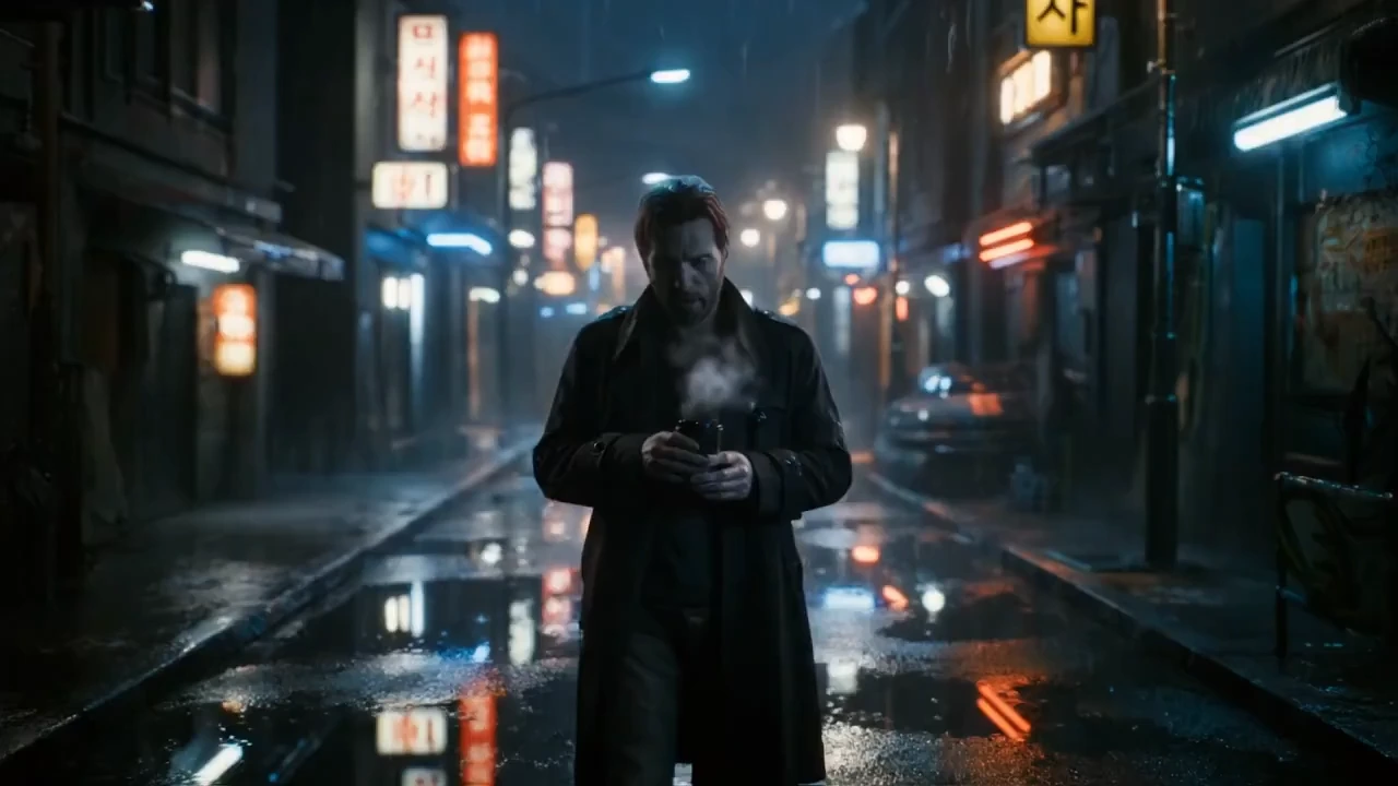 Weary-looking detective