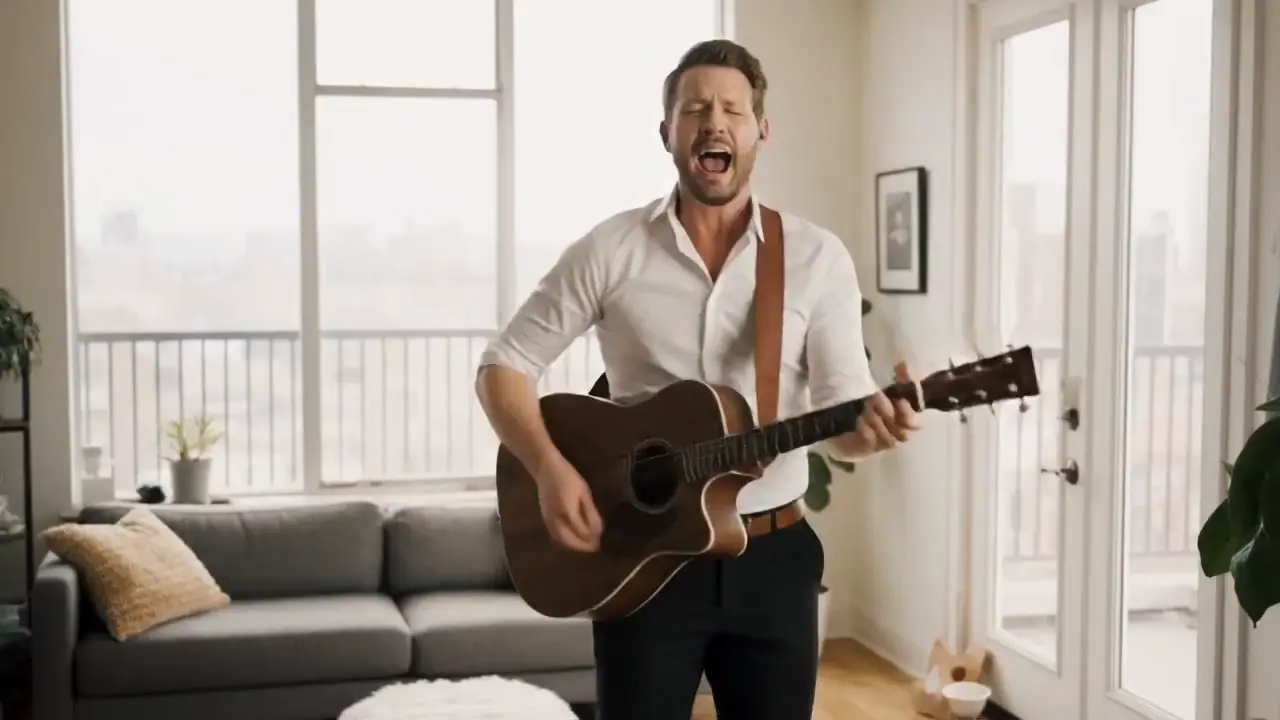 Man singing a song about being a venture capitalist