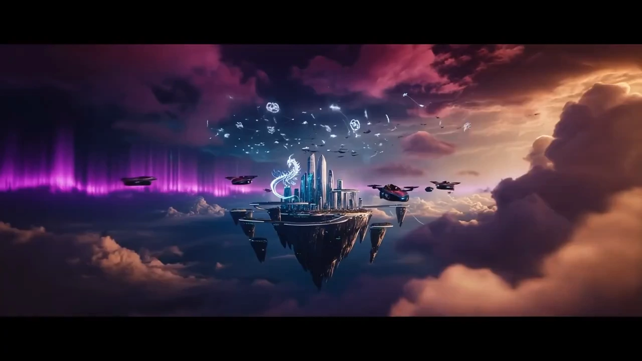Futuristic floating city