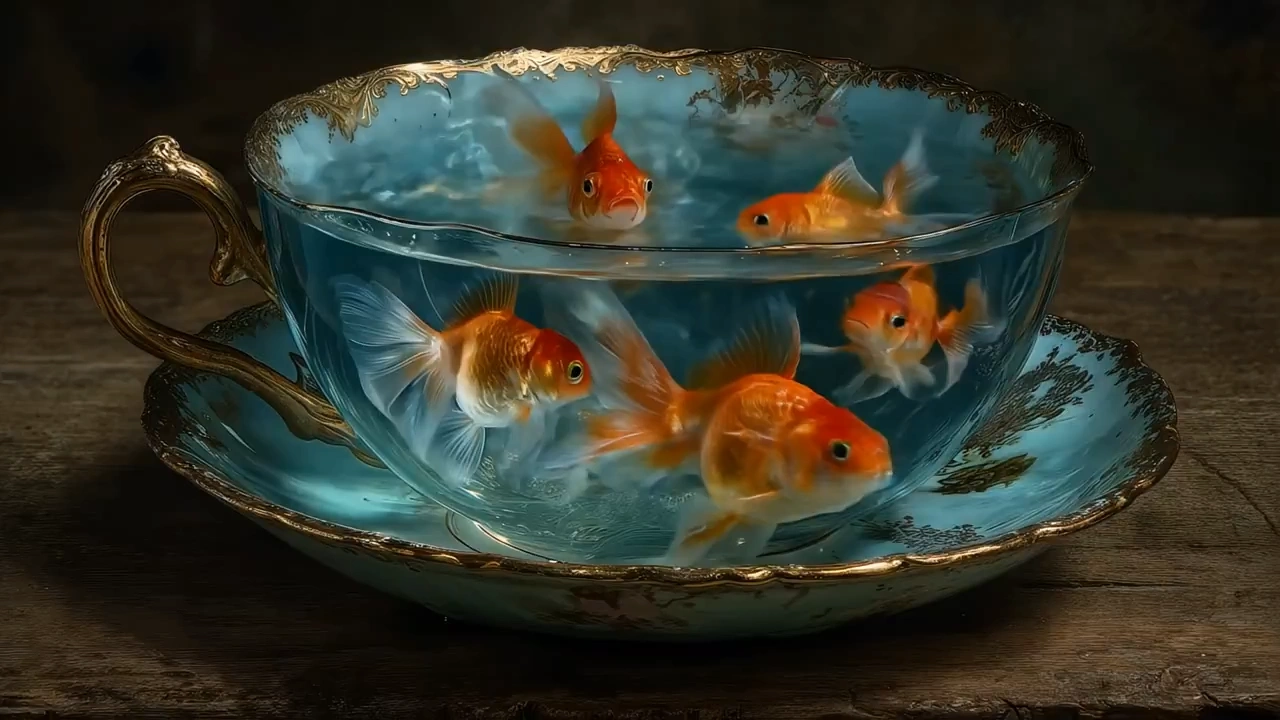 Cartoonishly drawn goldfish