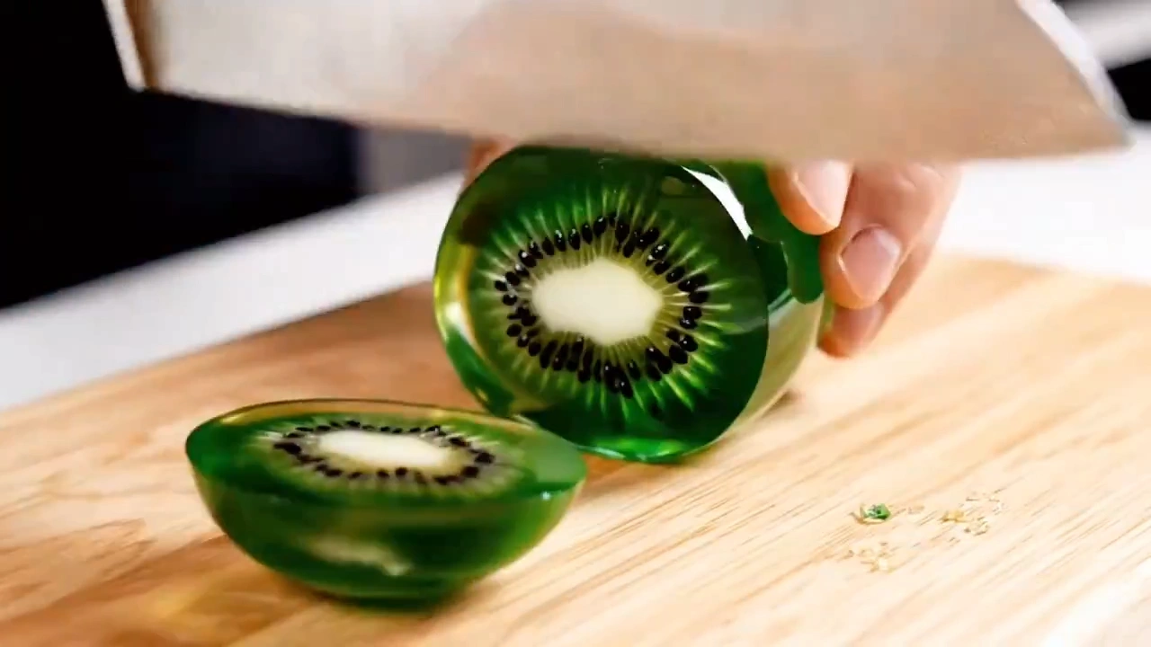 Glass fruit cutting