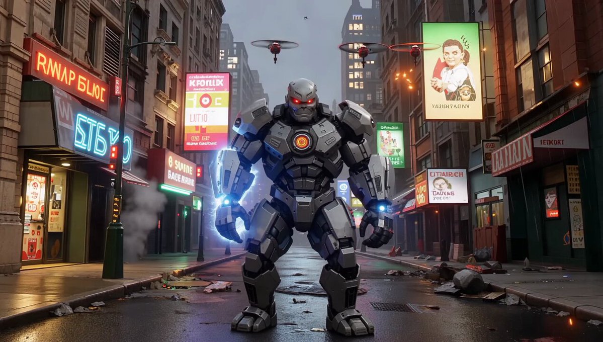 Battle-scarred cyborg