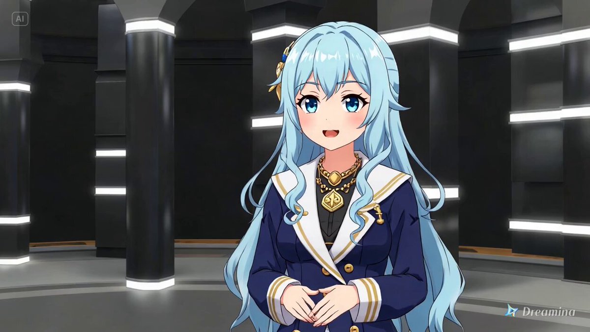 アニメ少女のニュースキャスター