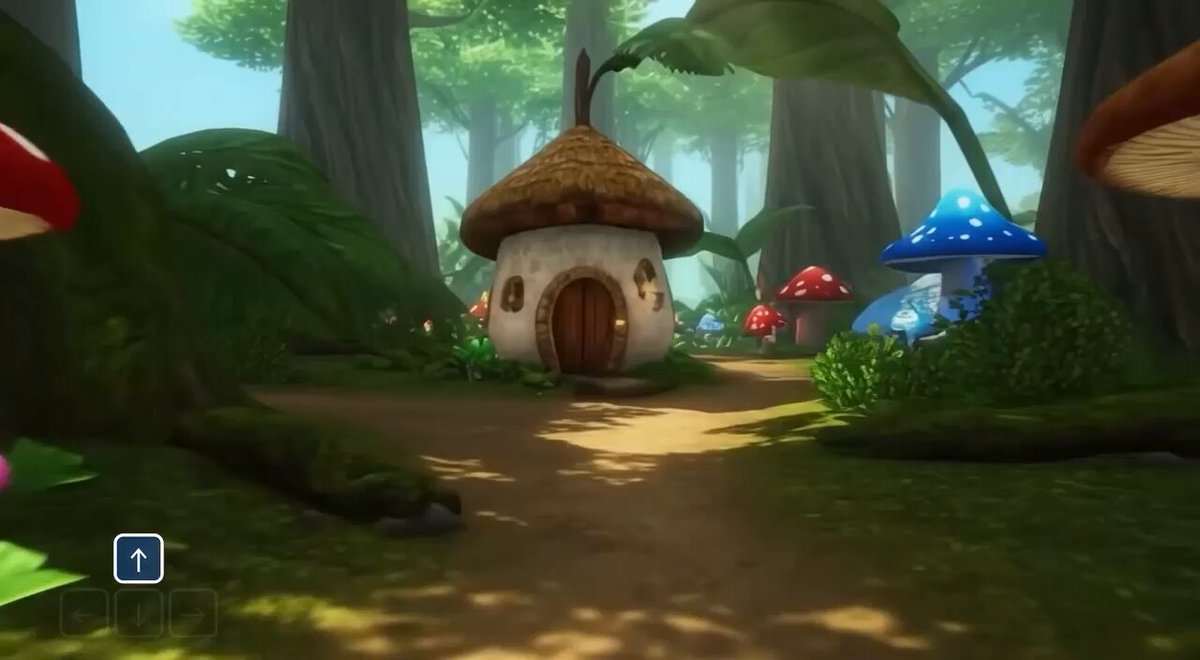 Mushroom houses in the forest