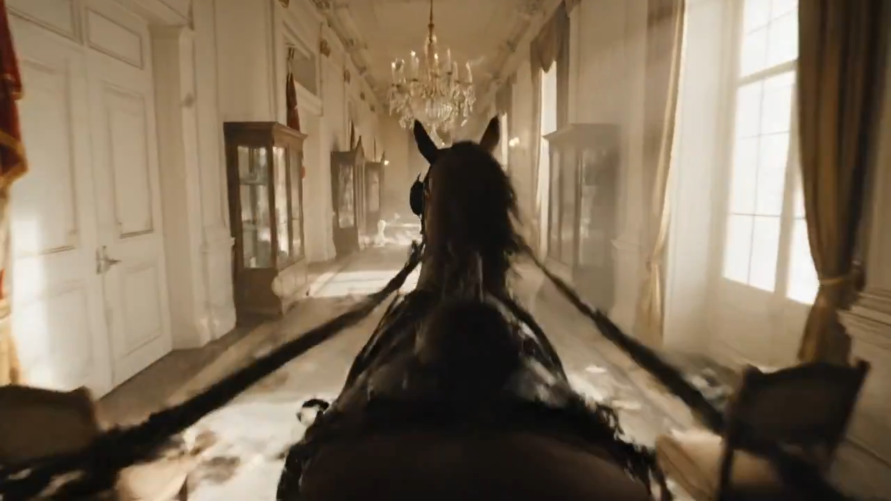 Warhorse through House corridors