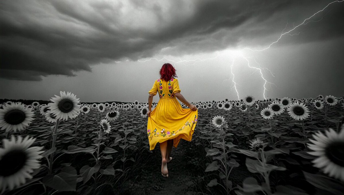 Women stands amidst a field of sunflowers