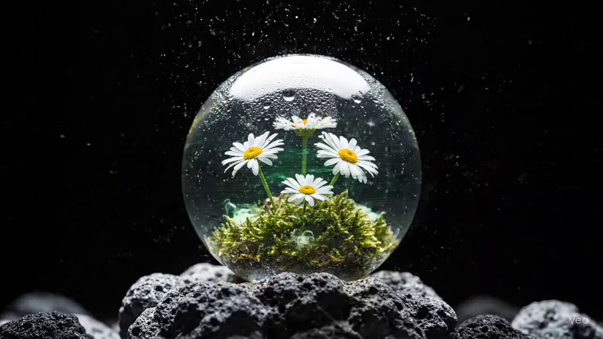 Glass orb terrarium