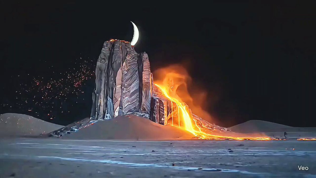 Jagged basalt monolith